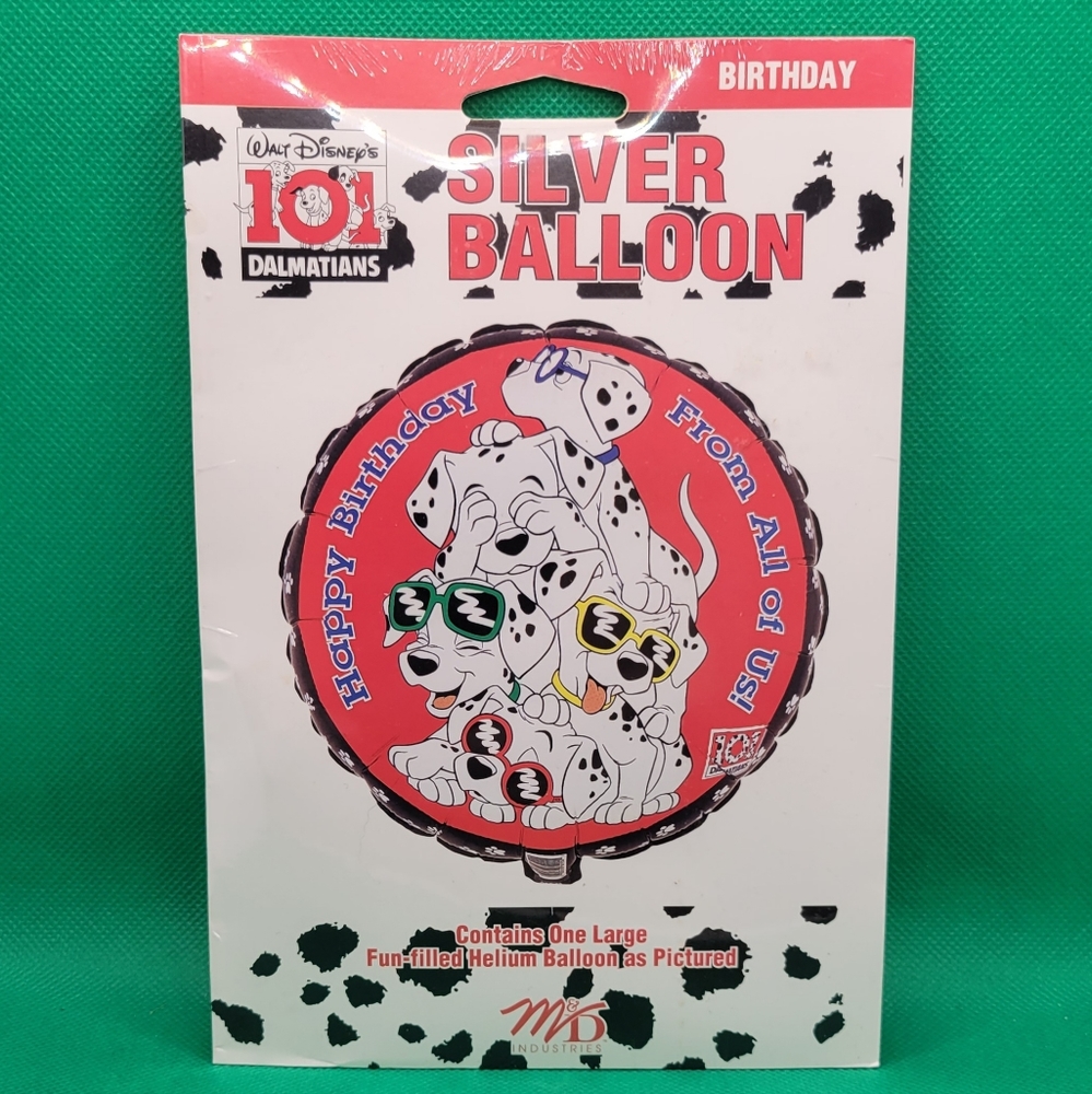 Vintage 1990s New Disney 101 Dalmations 18" Large Balloon M&D Unused